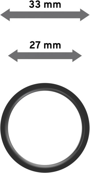 Ringe (Flachringe) Schwarz Typ B20 für Gardinenstangen 20 mm Ø