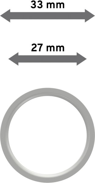 Ringe (Flachringe) Weiß Typ B20 für Gardinenstangen 20 mm Ø