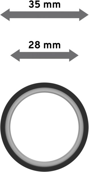 Ringe (Flachringe) mit Einlage Schwarz Typ E20 für Gardinenstangen 20 mm Ø