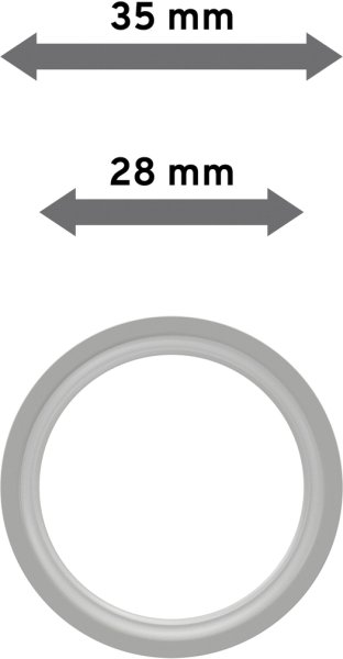 Ringe (Flachringe) mit Einlage Weiß Typ E20 für Gardinenstangen 20 mm Ø