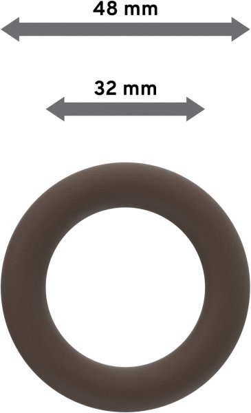 Ringe (Rundringe) Nussbaum lackiert Typ F20 für Gardinenstangen 20 mm Ø