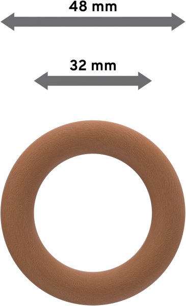 Ringe (Rundringe) Kirschbaum lackiert Typ F20 für Gardinenstangen 20 mm Ø