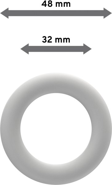 Ringe (Rundringe) Weiß lackiert Typ F20 für Gardinenstangen 20 mm Ø