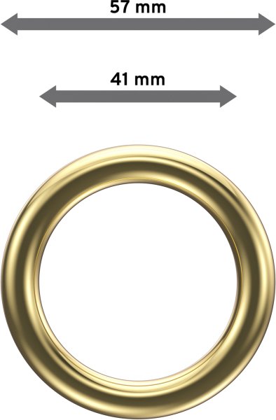 Ringe (Rundringe) Messing-farbig Typ A28 für Gardinenstangen 28 mm Ø