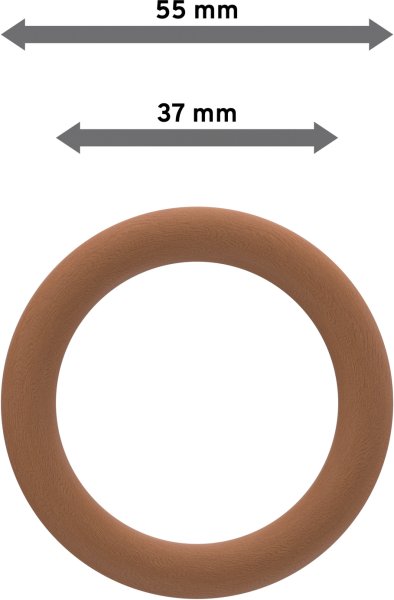 Ringe (Rundringe) Kirschbaum lackiert Typ A28 für Gardinenstangen 28 mm Ø