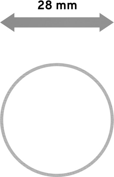 Metallrohr in Weiß für Gardinenstangen 28 mm Ø