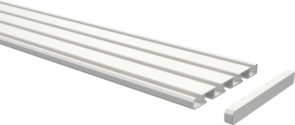 Gardinenschiene Aluminium 3- / 4-läufig SLIMLINE Weiß