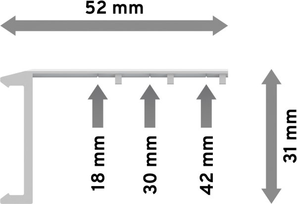 Mitnehmer Kunststoff für Paneelwagen Universal Easyslide (2 Stück)
