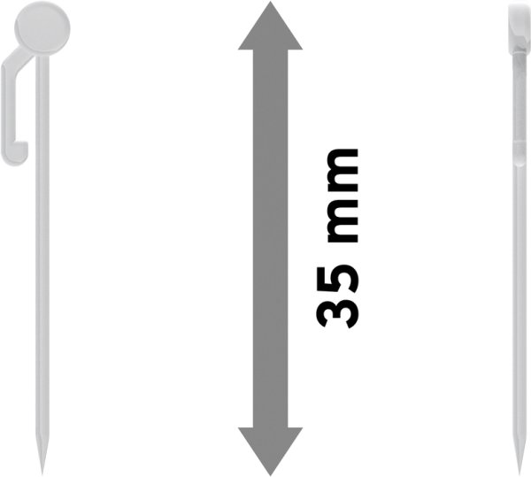 Stecknadeln mit Widerhaken für Gardinen / Feinstores Kunststoff Glasklar (100 Stück)
