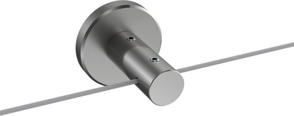 Mittelträger Voyage 1-läufig 4 cm vernickelt für Seilspanngarnituren-Seil 2 mm Ø