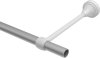 Gardinenstange Metall 16 mm Ø PRIMUS - Lucan Silbergrau / Schwarz (ohne Ringe) 100 cm