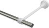 Gardinenstange Metall 16 mm Ø PRIMUS - Lucan Edelstahl-Optik / Schwarz (ohne Ringe) 120 cm