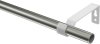 Gardinenstange Metall 16 mm Ø OLYMP - Lucan Edelstahl-Optik / Schwarz (ohne Ringe) 120 cm