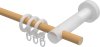 Gardinenstange Holz 16 mm Ø ADRIAN - Flower Buche lackiert 100 cm