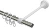 Gardinenstange Metall 16 mm Ø PRIMUS - Lorenzo Edelstahl-Optik / Messing Antik 100 cm