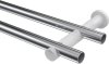 Gardinenstange Metall 20 mm Ø 2-läufig PLATON - Elanto Chrom (ohne Ringe) 100 cm