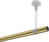 Gardinenstange Metall 20 mm Ø SONETTE - Sitra Messing-Optik / Chrom (ohne Ringe) 420 cm (3 x 140 cm)