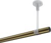 Gardinenstange Metall 20 mm Ø SONETTE - Sitra Messing Antik / Chrom (ohne Ringe) 420 cm (3 x 140 cm)