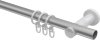 Gardinenstange Metall 20 mm Ø PLATON - Elanto Silbergrau / Weiß 100 cm