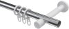 Gardinenstange Metall 20 mm Ø PRESTIGE - Sitra Chrom / Schwarz 100 cm
