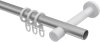 Gardinenstange Metall 20 mm Ø PRESTIGE - Sitra Silbergrau / Weiß 100 cm