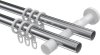 Gardinenstange Metall 20 mm Ø 2-läufig PRESTIGE - Santo Chrom / Schwarz 100 cm