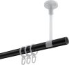 Gardinenstange Metall 20 mm Ø SONETTE - Santo Schwarz 420 cm (3 x 140 cm)