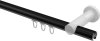 Gardinenstange Metall 20 mm Ø PLATON - Sitra Schwarz / Weiß 100 cm