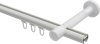 Innenlauf Gardinenstange Aluminium / Metall 20 mm Ø PRESTIGE - Sitra Weiß / Chrom 100 cm