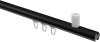 Innenlauf Gardinenstange Aluminium / Metall 20 mm Ø SONIUS - Elanto Schwarz 100 cm