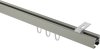 Innenlauf Gardinenstange Deckenmontage Aluminium / Metall eckig 20x20 mm QUADLINE (Universal) - Cubes Satin-Silber 100 cm