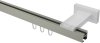 Innenlauf Gardinenstange Aluminium / Metall eckig 20x20 mm QUADLINE - Cubes Satin-Silber 100 cm