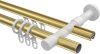 Rundrohr-Innenlauf Gardinenstange Messing-Optik 20 mm Ø 2-läufig PRESTIGE - Verano 100 cm