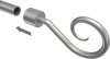 Endstücke Helix (Spirale) Silbergrau für Gardinenstangen ausziehbar 16/13 mm Ø (2 Stück) 