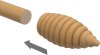 Endstücke Asta (Rillenform) Buche lackiert für Gardinenstangen 16 mm Ø (2 Stück) 