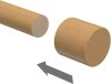 Endstücke Pin (Kappe) Buche lackiert für Gardinenstangen 16 mm Ø (2 Stück) 