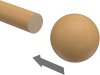 Endstücke Geo (Kugel) Buche lackiert für Gardinenstangen 16 mm Ø (2 Stück) 