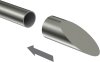 Endstücke Santoni (Schräge) Edelstahl für Gardinenstangen 16 mm Ø (2 Stück) 