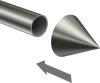 Endstücke Scarano (Kegel) Edelstahl für Gardinenstangen 16 mm Ø (2 Stück) 