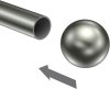 Endstücke Puros (Kugel) Edelstahl-Optik für Gardinenstangen 16 mm Ø (2 Stück) 
