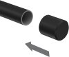 Endstücke Lucan (Kappe) Schwarz für Gardinenstangen 16 mm Ø (2 Stück) 