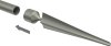 Endstücke Lorenzo (Speer) Chrom matt für Gardinenstangen 16 mm Ø (2 Stück) 