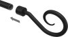 Endstücke Allegra (Spirale) Schwarz für Gardinenstangen 16 mm Ø (2 Stück) 