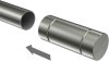 Endstücke Elias (Rillenzylinder) Edelstahl für Gardinenstangen 20 mm Ø (2 Stück) 