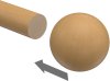 Endstücke Luina (Kugel) Buche lackiert für Gardinenstangen 20 mm Ø (2 Stück) 