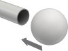Endstücke Luina (Kugel) Weiß lackiert für Gardinenstangen 20 mm Ø (2 Stück) 