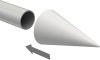 Endstücke Siveo (Kegel) Weiß lackiert für Gardinenstangen 20 mm Ø (2 Stück) 