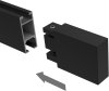 Endstücke Lox (Quader) Schwarz für Innenlaufstangen 14x35 mm (2 Stück) 