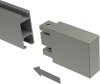 Endstücke Lox (Quader) Edelstahl-Optik für Innenlaufstangen 14x35 mm (2 Stück) 