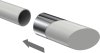 Endstücke Verano (Schräge) Chrom / Weiß für Gardinenstangen 20 mm Ø (2 Stück) 